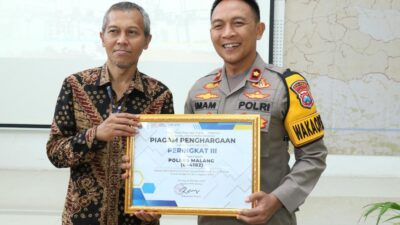 Kembali Polres Malang Raih Penghargaan Kinerja Terbaik dari KPPN Malang