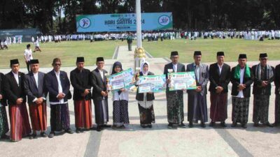Peringati HSN 2024, Pemkab Bojonegoro dan Ribuan Santri Gelar Apel