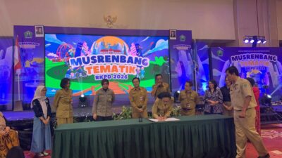 Ft: Penandatanganan berita acara Musrenbang Tematik RKPD Tahun 2026.(MemoX/fat)