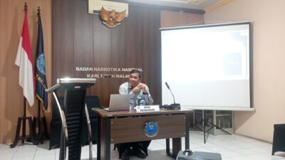 FT. Kepala Badan Narkotika Nasional (BNN) Kabupaten Malang Letkol Laut PM Hendratmo Budi Wibowo. (MemoX/nif).