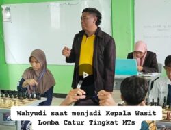 Wahyudi jadi Kepala Wasit Lomba Catur Tingkat MTs se Kab Jombang