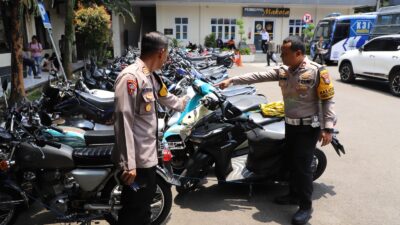 Saat Patroli Blue Light, Ratusan Motor di Kota Malang Terjaring Razia Balap Liar