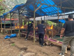 Polres Malang Bakar Arena Sabung Ayam di Gedangan