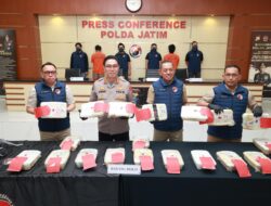 Jaringan Internasional, 21 kg Sabu Senilai 22 Milyar Disita Polda Jatim