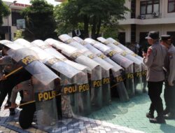 Jelang May Day, Polres Batu Gelar Latihan Dalmas untuk Tingkatkan Kesiapsiagaan
