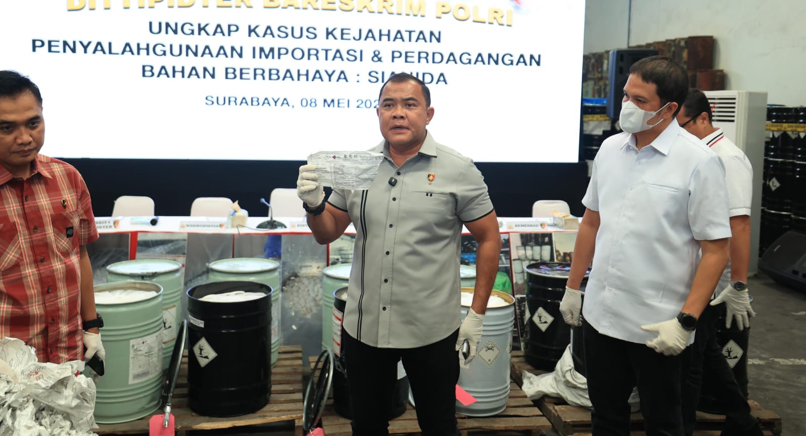 Kemendag RI Apresiasi Polri yang Berhasil Bongkar Perdagangan Ilegal Sianida di Jatim