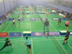 Ratusan Atlet Badminton Malang Raya Usia Veteran Ramaikan Kejurkot Kapolresta Malang Kota Open 2025