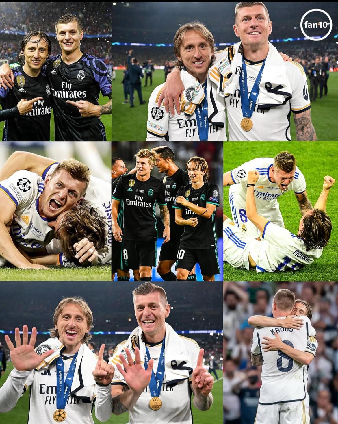Ft: Luca Moudric Bersama sang mastro Toni kroos. (ist)