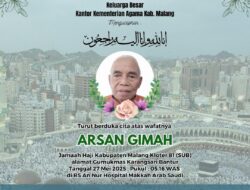 Satu Jamaah Haji Asal Kabupaten Malang Dilaporkan Meninggal Dunia