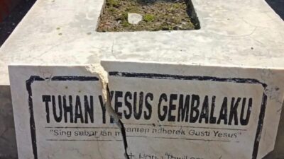 Ft: Aksi vandalisme merusak suasana damai Tempat Pemakaman Umum (TPU) Ngentak di Kabupaten Bantul.