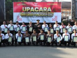Di Hari Lahir Pancasila 24 Anggota Polresta Malang Kota Terima Piagam Penghargaan