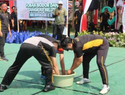 Jelang Hari Bhayangkara ke-79 Polres Batu Gelar Permainan Memindahkan Belut