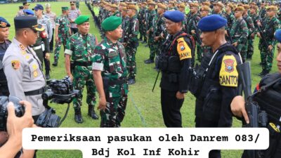 Danrem 083/Bdj Pimpin Apel Pasukan Pengamanan Kunker Wapres Gibran ke Blitar