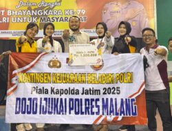 2 Atlet Bela Diri Putri Polres Malang Raih Perunggu di Kapolda Jatim Cup 2025