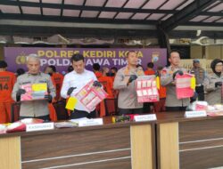 Polres Kediri Kota Bongkar 19 Kasus Narkoba, Sita 473,73Kg Sabu dari Rumah Kos