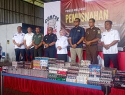 Pemkab Malang Musnahkan 3.574.332 Rokok Ilegal dan 264,9 Liter MMEA