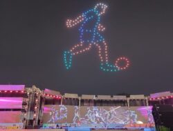 Pertunjukan Drone Meriahkan Pembukaan Porprov Jatim di Kota Malang