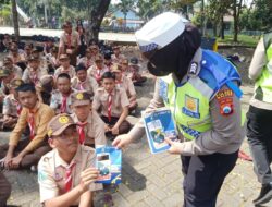 Satlantas Polres Malang Blusukan ke SMKN Sosialisasi Ops Patuh Semeru 2026