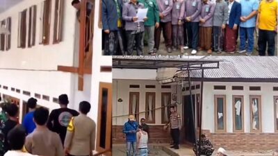 Ft: suasana Merusak tempat ibadah dan pelaku minta maaf kepada kejadian tersebut. (sumber: Tiktok)
