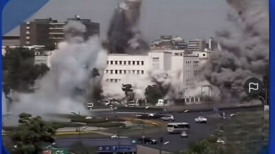 Militer Israel mengebom markas militer Suriah di Damaskus. (screshoot: TikTok)