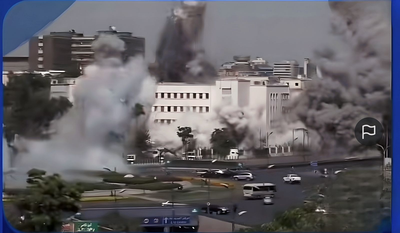 Militer Israel mengebom markas militer Suriah di Damaskus. (screshoot: TikTok)