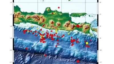 FT. Gambar statistik gempa bumi yang terekam di wilayah Jawa Timur (Jatim). (MemoX/istimewa).