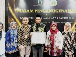 Bondowoso Raih Penghargaan Kabupaten Layak Anak Tingkat Nindya Tahun 2025