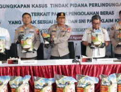 Polresta Sidoarjo Bongkar Beras Oplosan Produksi 14 Ton Perhari