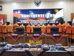 Pasca Perusakan Pos Polisi dan Polsek Polres Malang Tetapkan 21 Tersangka