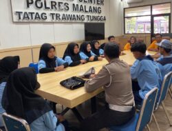 Polisi Resor Malang Ajak Siswa Belajar Soal Tugas Kepolisian