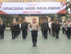 Kenang Jasa Pahlawan, Polres Malang Gelar Upacara PeringatanHari Pahlawan ke-80