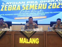 Polres Malang : Ops Zebra 2025 Tilang Manual Kembali Diterapkan