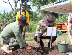Perkuat Mitigasi Bencana, Polres Malang dan Perhutani Tanam Ribuan Pohon
