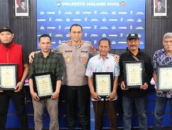 Bantu Kinerja Kepolisian 5 Masyarakat Terima Piagam Penghargaan Kapolresta Malang Kota