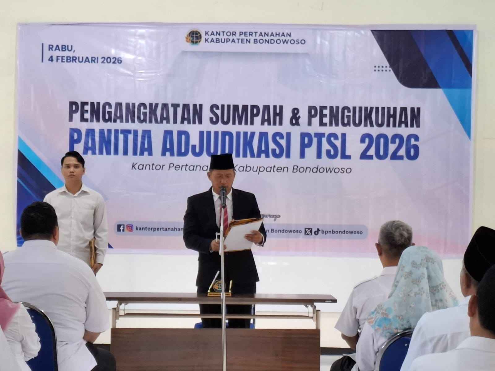BPN Bondowoso Kukuhkan Panitia Ajudikasi PTSL 2026