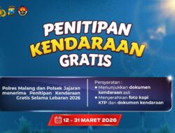 Polres Malang dan Polsek : Buka Layanan Titip Kendaraan Gratis Lebaran Idul Fitri 2026