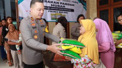 Polres Malang Berbagi Berkah di Bulan Ramadan dengan Menggelar Pangan Murah