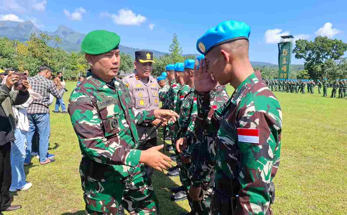 Pelepasan Ratusan Prajurit Yonif 514/SY untuk Misi Perdamaian Dunia di Lebanon