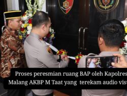 Kini Ruang Proses BAP di Polres Malang Terekam Audio Visual