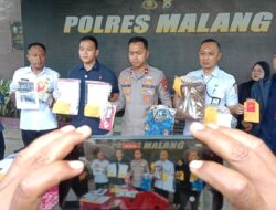 Mengaku Ajudan Gubenur Jatim, 2 Tersangka Kasus Penipuan Program UMKM Diamankan Polres Malang