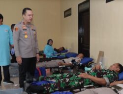 Giat Donor Darah Hari Bhayangkara ke-80 di Polres Malang Diikuti TNI dan Masyarakat Umum