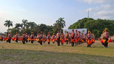 HUT ke-65 Pramuka di Bondowoso Meriah, 1.000 Pelajar Tampilkan Atraksi Koloni Tongkat