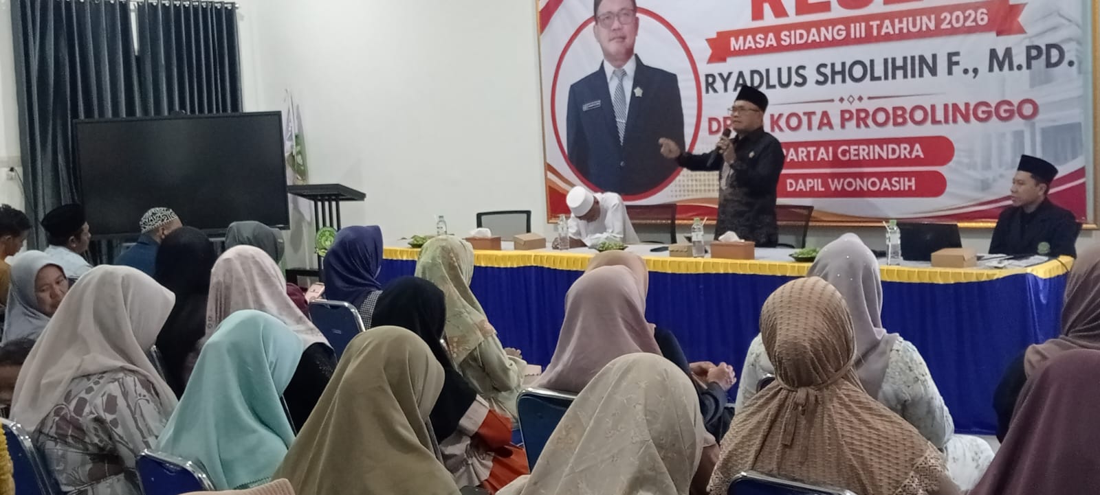Riyadlus Sholihin Firdaus Bahas Sekolah Rakyat Lewat Serap Aspirasi di Kecamatan Wonoasih