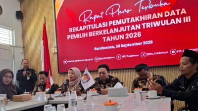 KPU Bondowoso Catat 627.264 Pemilih, Jumlahnya Meningkat pada Triwulan III 2026