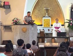 Program Minggu Kasih Kapolri Kombes Pol Danang Datangin Gereja Katedral Ijen Kota Malang